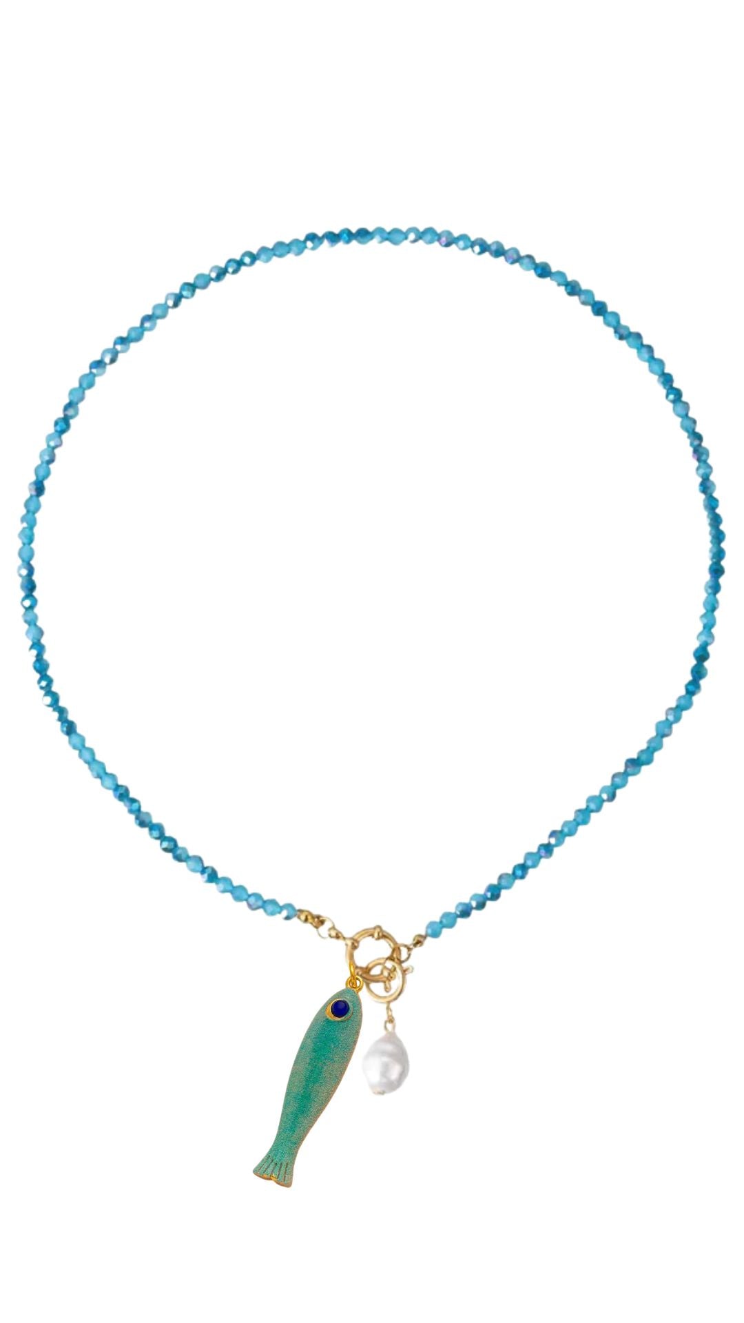 Crystal Diamond Paperclip Necklace – Vilah Bloom